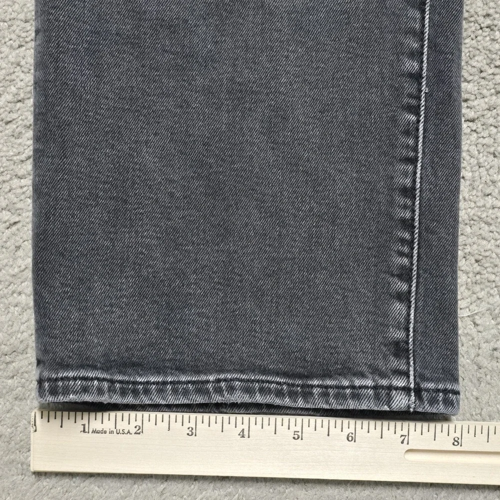 Levi's Men's 514 Straight Flex Jeans 40x30 Graphite Leather Patch Y2K EUC